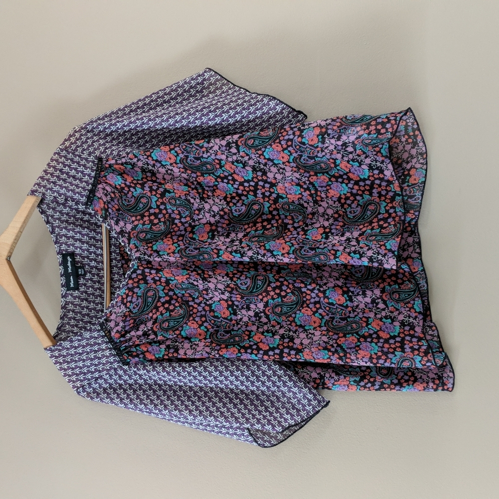 Mason and Mackenzie floral top with embroidery paisley